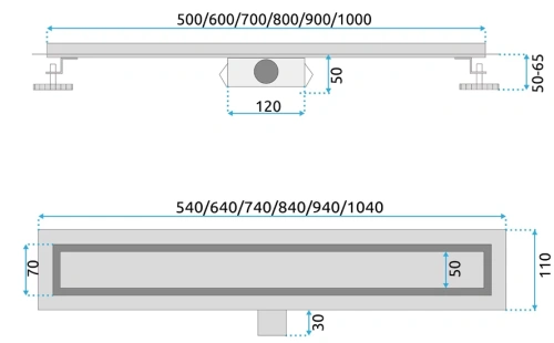 Душевой трап Rea Neox 1000 chrome matt G2505