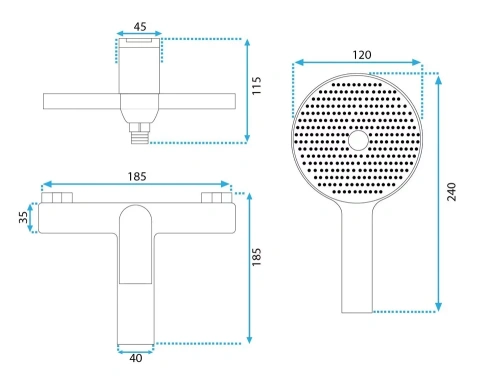 Смеситель для ванны Rea Avalon black matt B1128